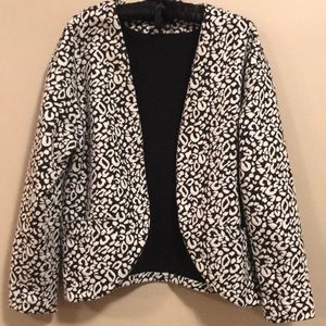 Black and white blazer